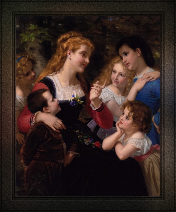 Childrens Stories by Hugues Merle Fine Art Old Masters Prints Print